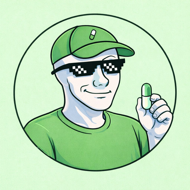 The Retirement Pill mascot